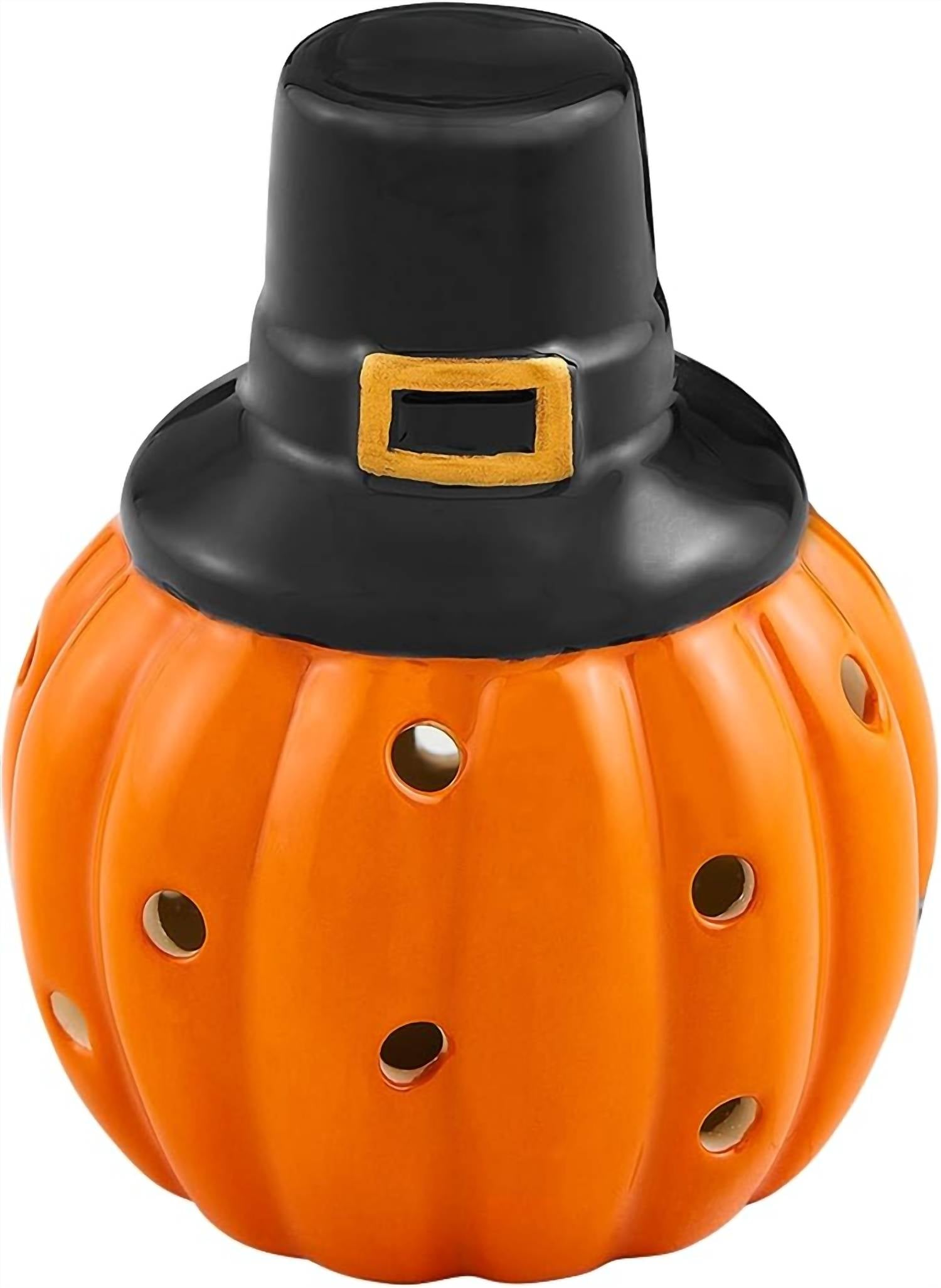 Mudpie - Pumpkin Pilgram Light Up Sitter