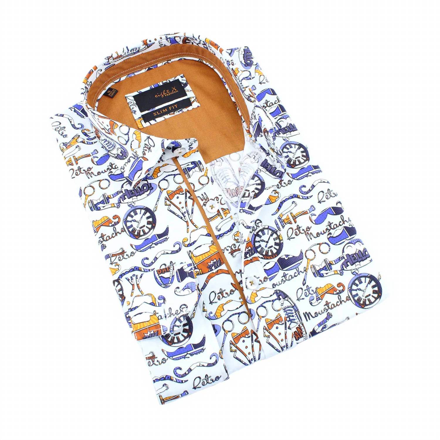 Eight X - Gentleman's Print Button Down Shirt