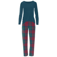 Kickee - Women's Long Sleeve Tee & Pajama Pants Set