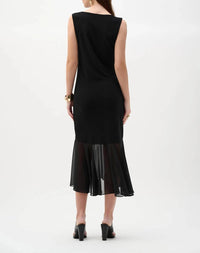 Joseph Ribkoff - Chiffon Flounce Hem Midi Dress