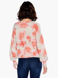 Nic + Zoe Rosy Sunset Sweater in pink multi - women's sweater - detail view