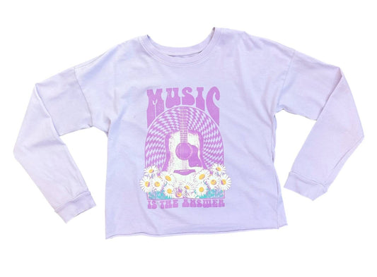Tiny Whales - Girl's Oversized Long Sleeve Music Tee
