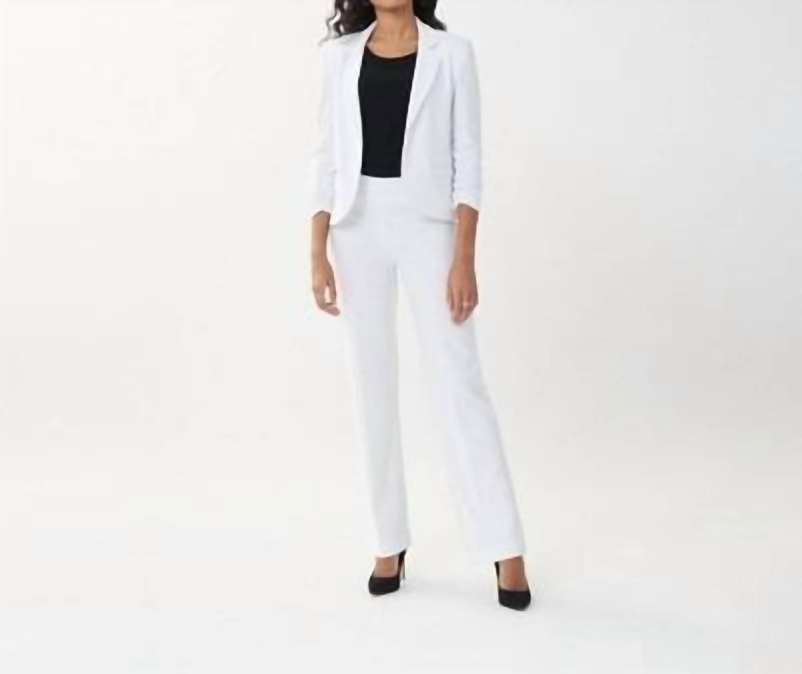 Joseph Ribkoff Quarter Sleeve Blazer in white - women's jacket - alternate view
