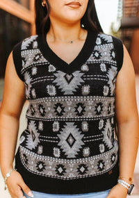 Lucky & Blessed - Aztec Sleeveless Vest