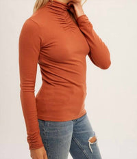Hem & Thread - Sofia Shirring Mock Neck Sweater