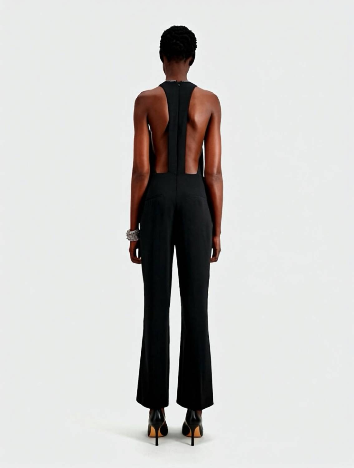 The Kooples - Halter Back Jumpsuit with Chain Accent