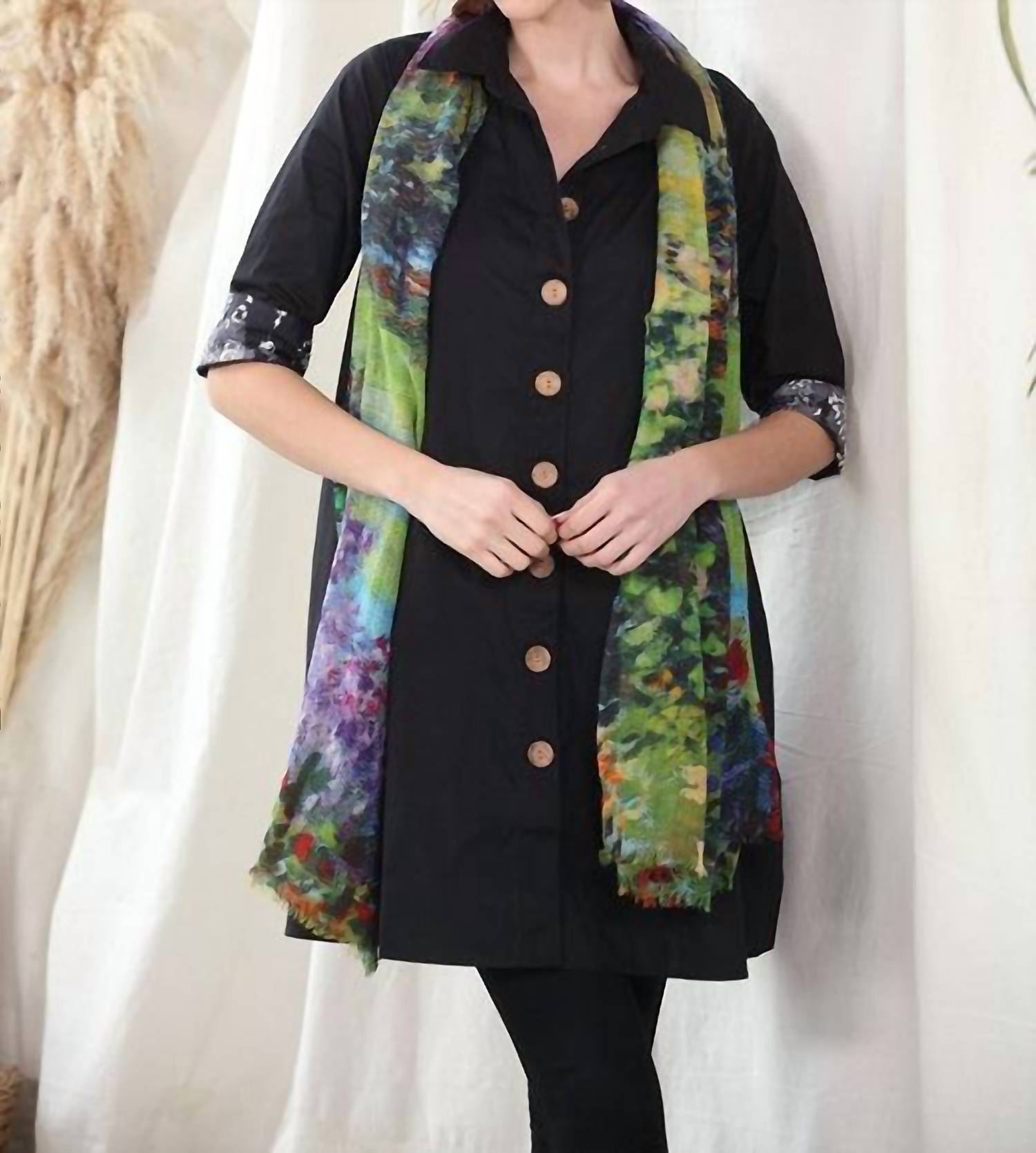 Kikisol - A-Line Jacket With Buttons & Pockets
