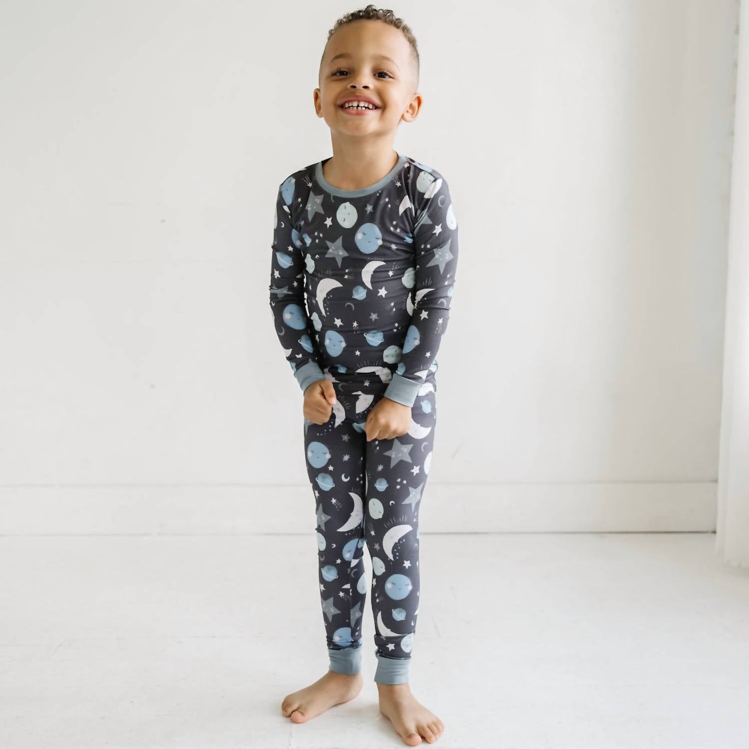 Kickee - Kids Pants and Long Sleeve Graphic Tee Pajama Set