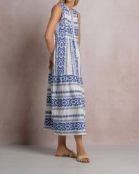 Elan - Isla Block Print Midi Dress