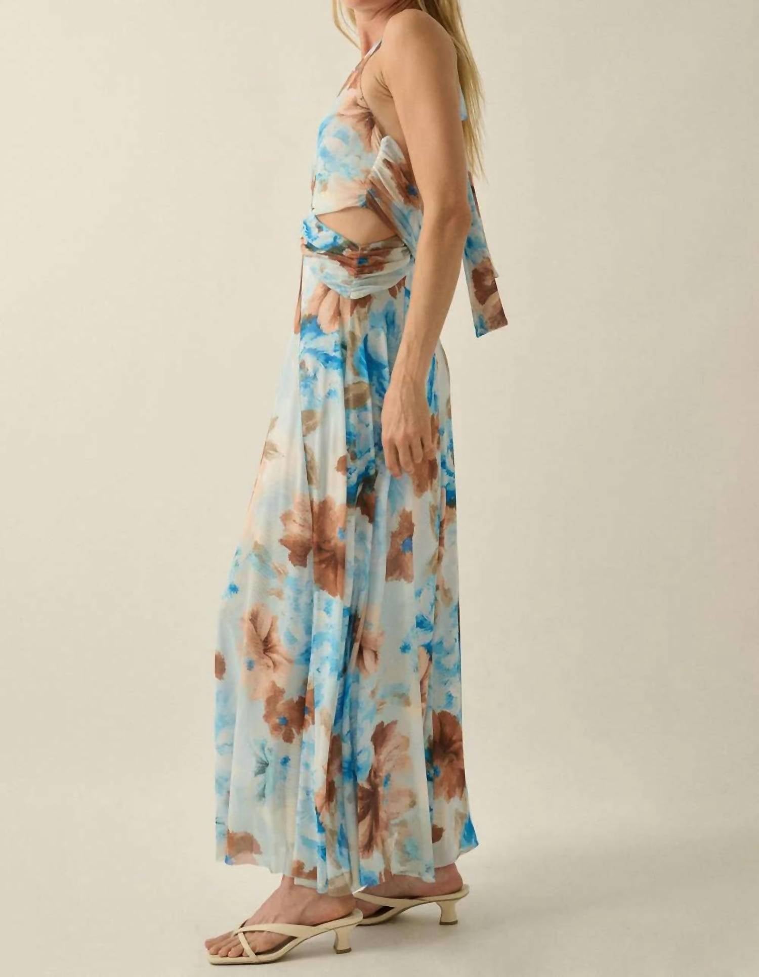 Promesa - Savannah Floral Halter Maxi Dress