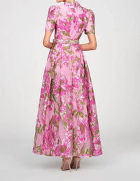 Theia - Abba Jacquard Midi Dress
