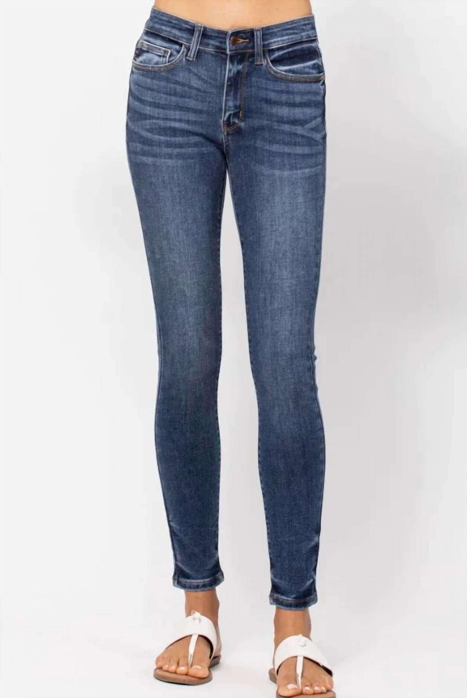 Judy Blue - Women's Constance Mid Rise Skinny Jeans