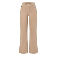 MAC Women's Wide Leg Velvet Jeans in sand beige - women's jeans