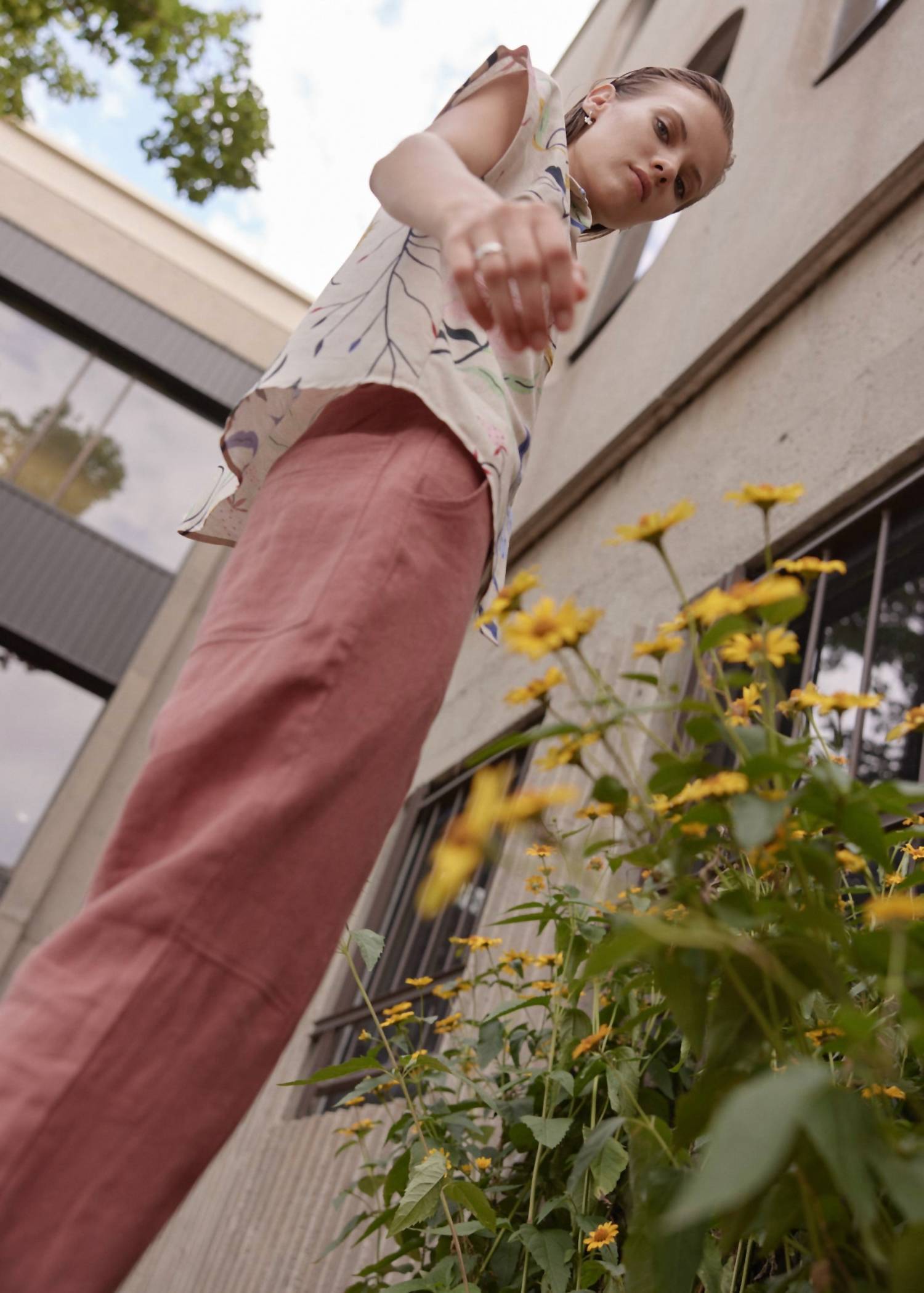 Eve Gravel - Devi Linen High Waist Pants