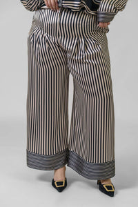 Never Fully Dressed - Mono Stripe Isla Trouser - Plus