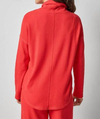 Lilla P - Women's Rounded Hem Mock Neck Top