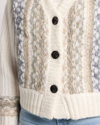 Seventy Eight and Sunny River Rock V-neck Cardigan in cream - women's cardigan - view 4