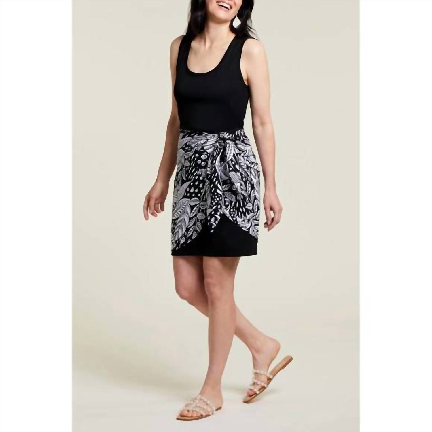 Tribal - Sleeveless Printed Wrap Dress