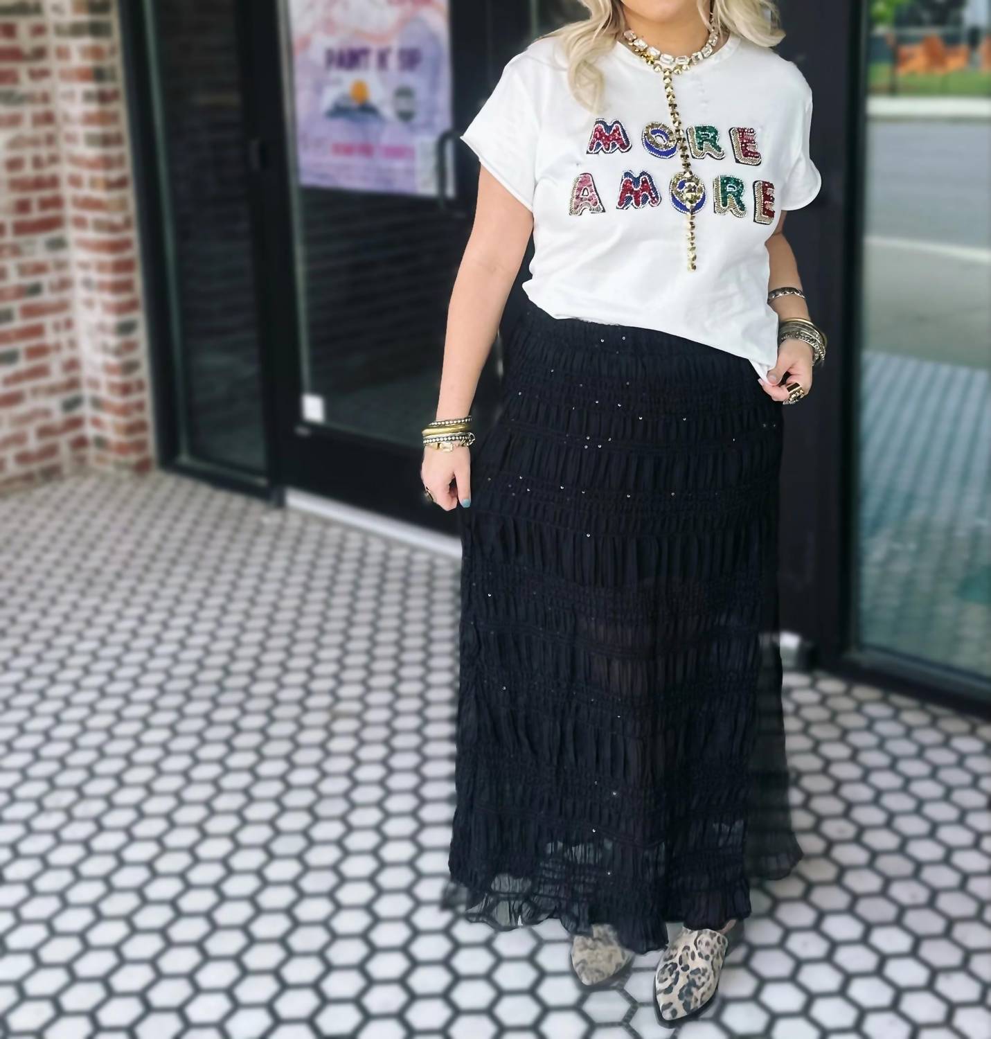 Endless Rose - Everly Sequin Maxi Skirt