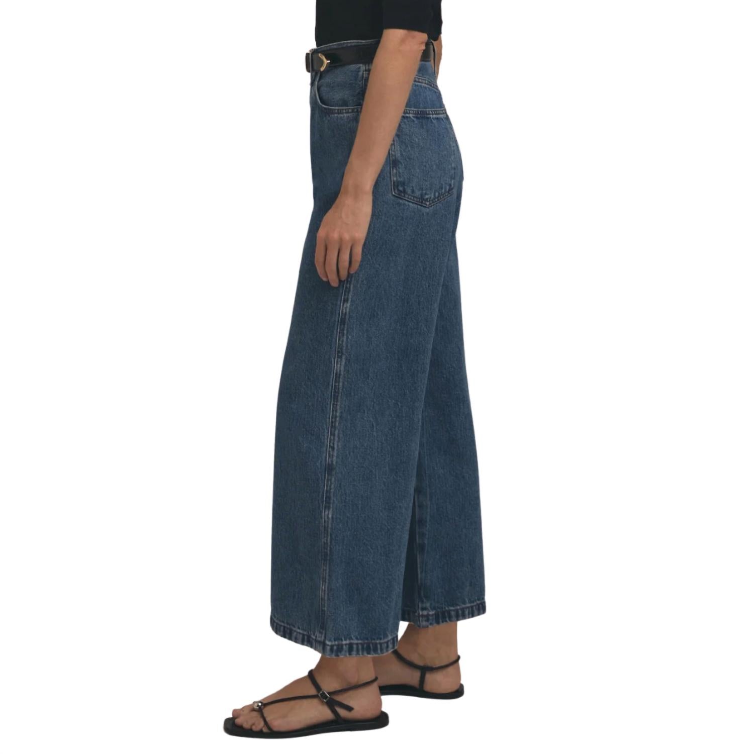 Favorite Daughter - Marsha Super High Rise Wide Leg Crop Jeans