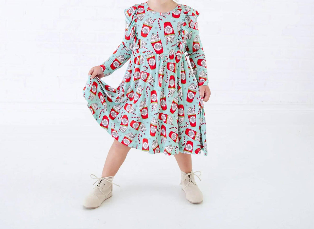 Dreamiere - A Cup Of Cheer Long Sleeve Bamboo Twirler Dress