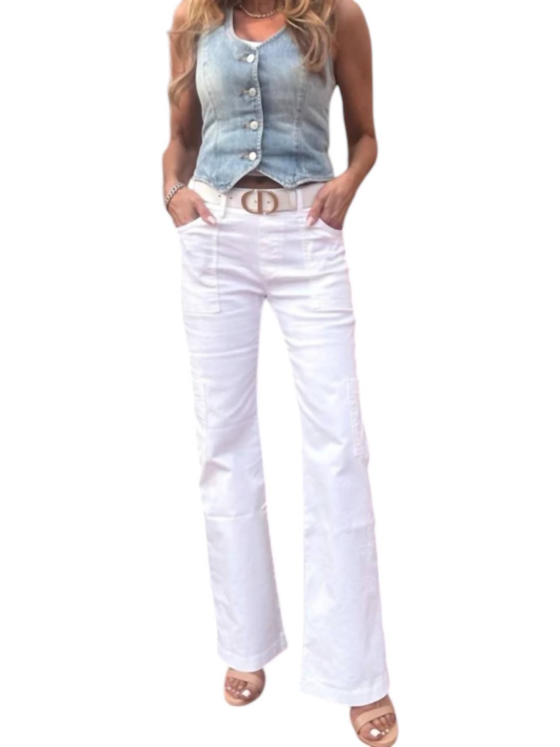 BEVY FLOG Rose Pants in white - women's pants