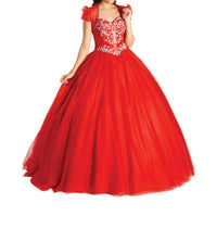 Karishma Creations - Queenly Sweetheart Sleeved Ball Gown