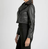 Blanc Noir - Cleo Cropped Moto Jacket