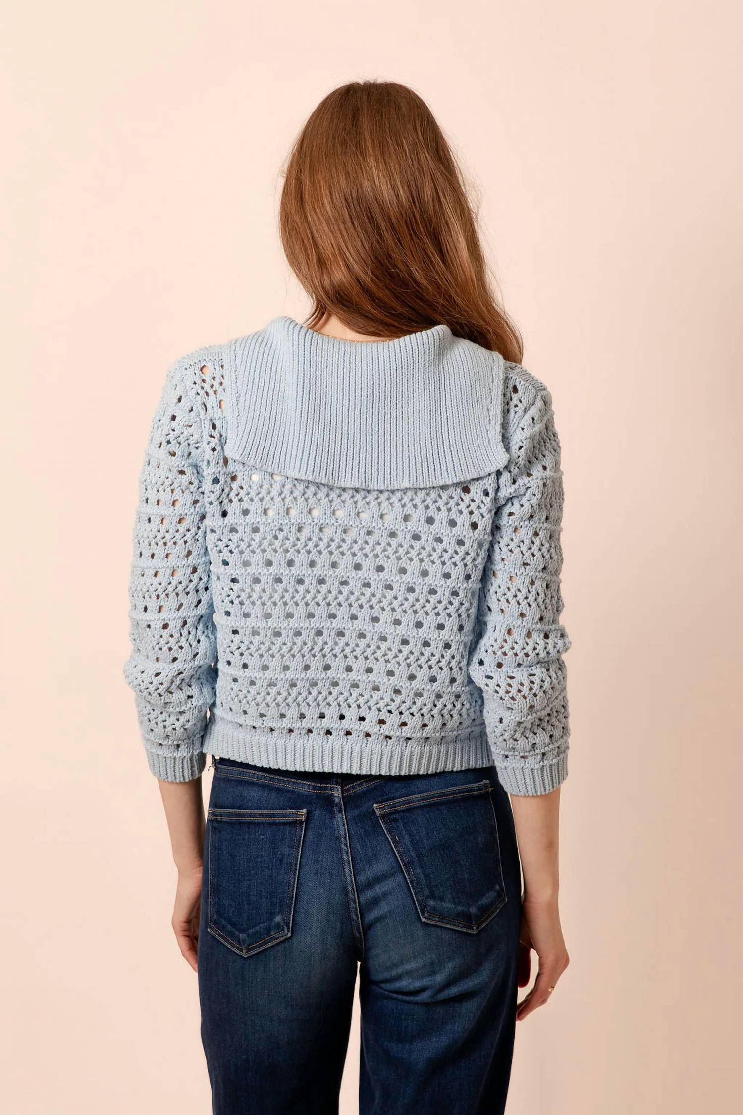 Elan - Lindie Open-Knit Cardigan