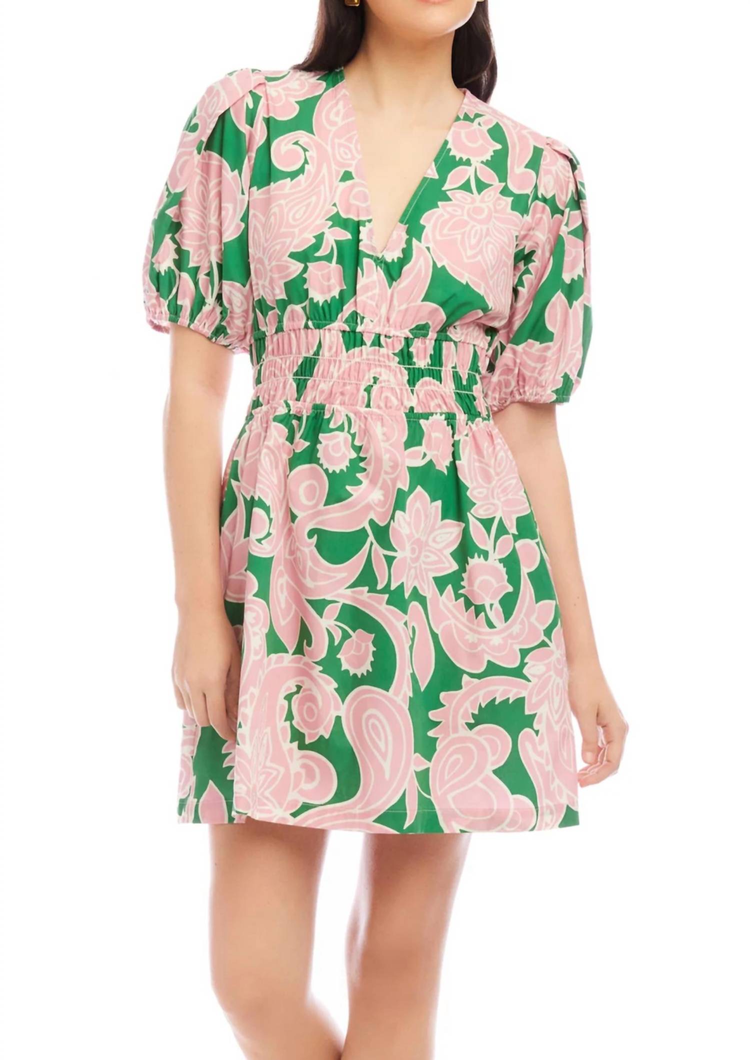 Fifteen Twenty - Penelope Shirred Waist Mini Dress
