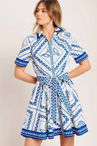 Flying Tomato - Santorini Tile Mini Dress