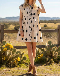 Sewn And Seen - Button Down Pleated Poplin Mini Dress