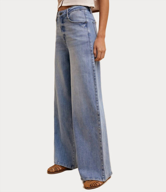 Anniewear - Callie Comfort Stretch High Rise Wide Leg Jeans