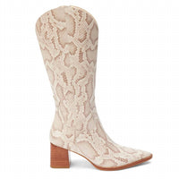 Matisse Women's Addison Snake Boots in beige multi - women's shoe
