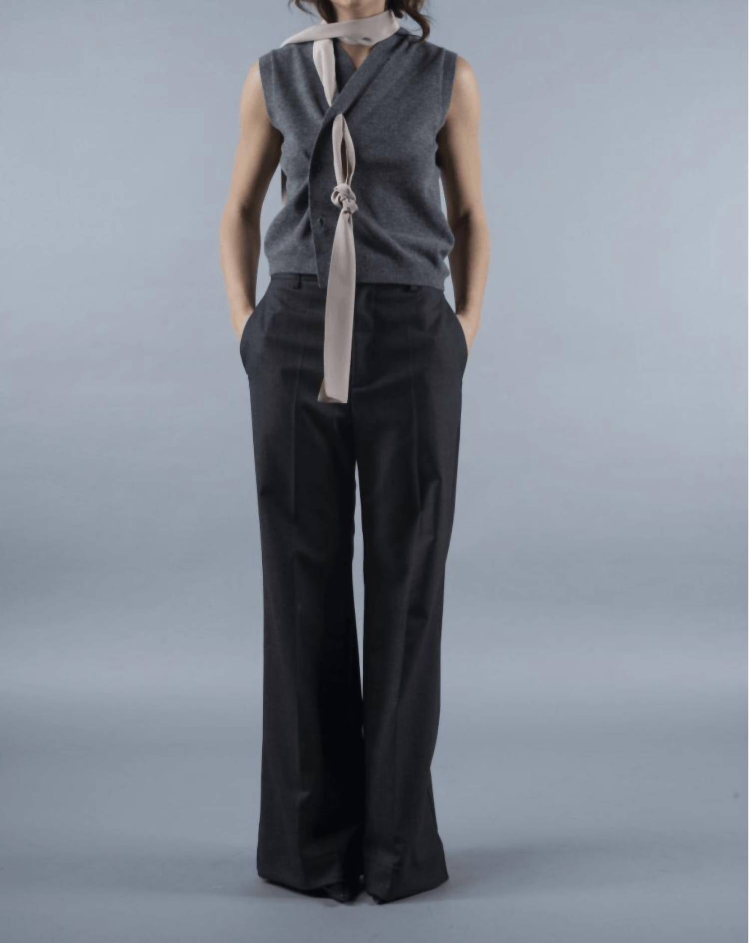 Phisique Du Role - Anthra Linen Blend Trouser