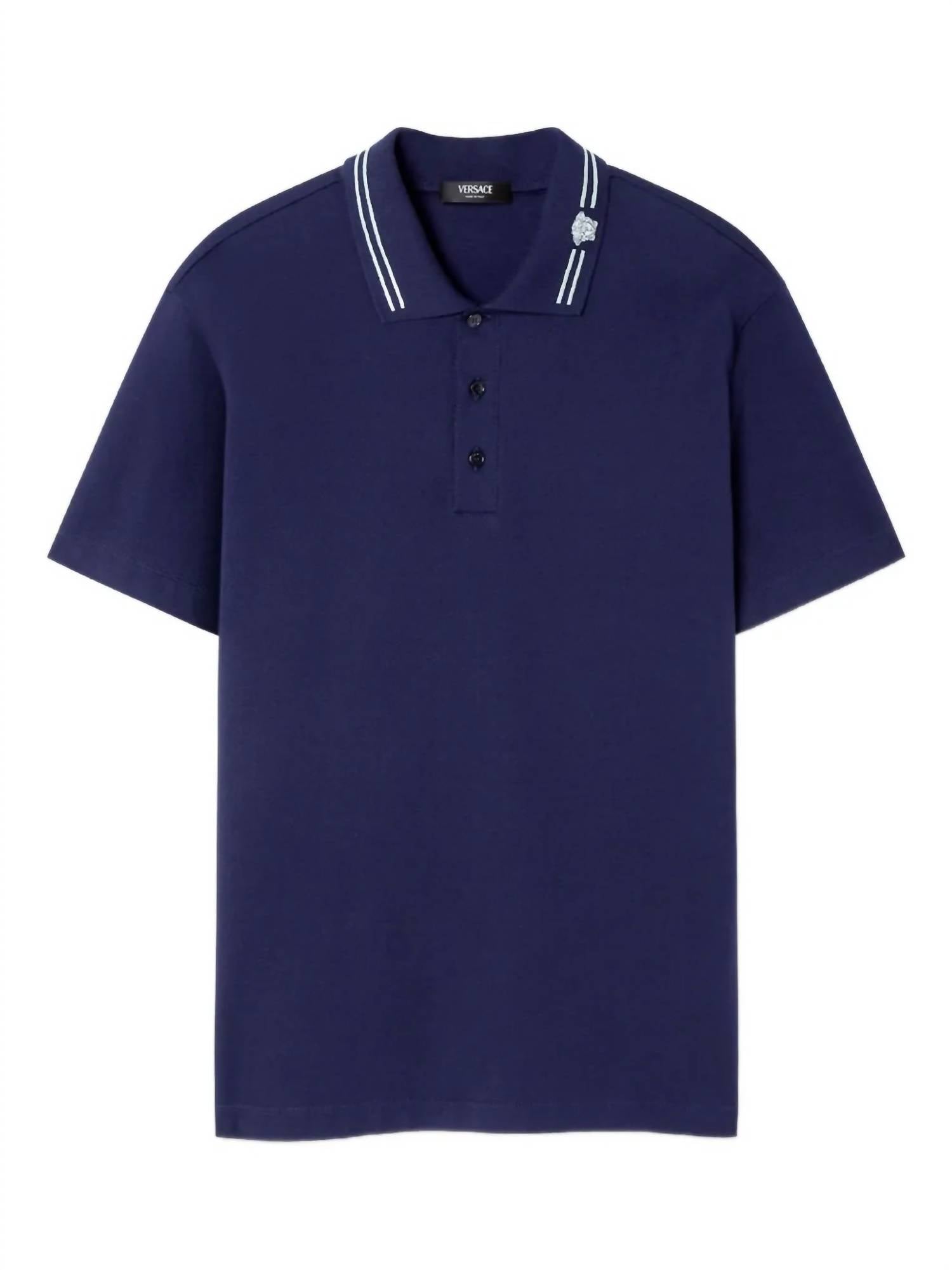 Versace - Embroidered Cotton Polo Shirt