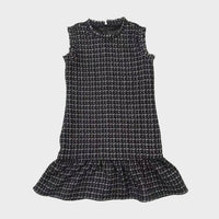 Little Olin - Girls' Tweed Sleeveless Ruffle Dress