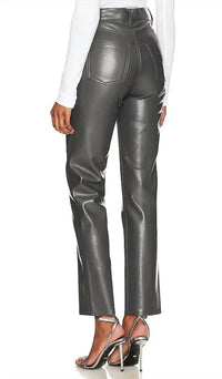 AGOLDE Recycled Leather 90's Jean in pinch marker - women's pants - alternate view