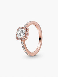 Pandora - Square Sparkle Halo Ring