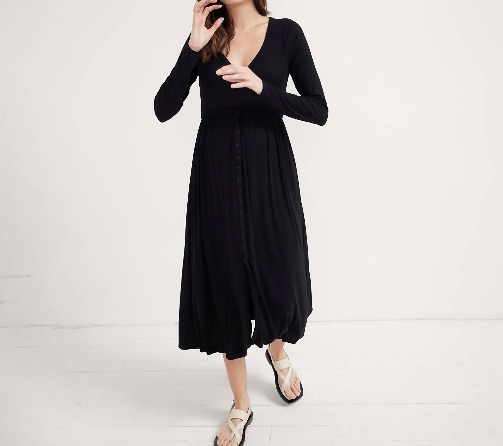 Hatch - The Softest Rib Nursing Maxi Dress