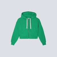 Everlane Track Organic Cotton Hoodie in bright jade - women's top - view 4