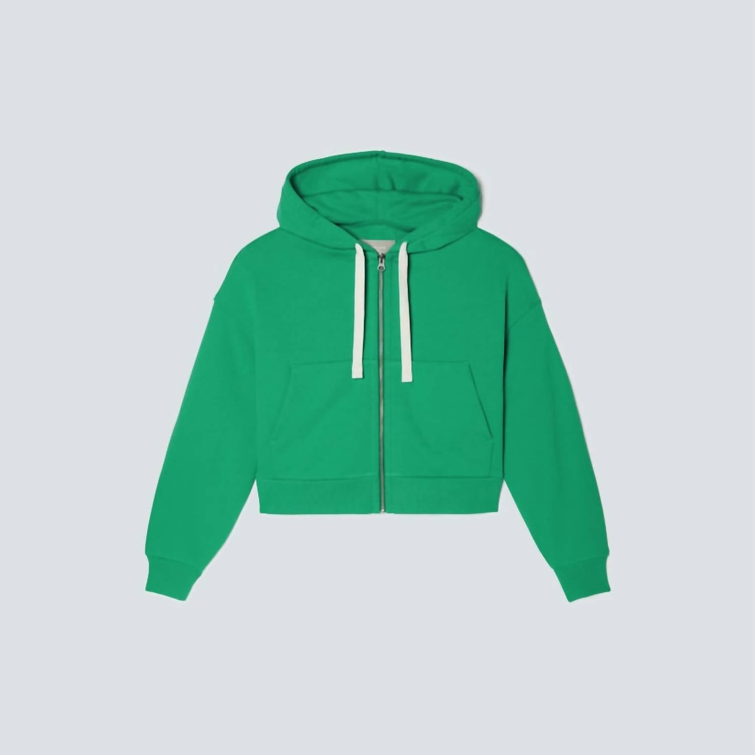 Everlane Track Organic Cotton Hoodie in bright jade - women's top - view 4