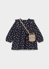Mayoral - Girls Polka Dot Dress With Matching Bag