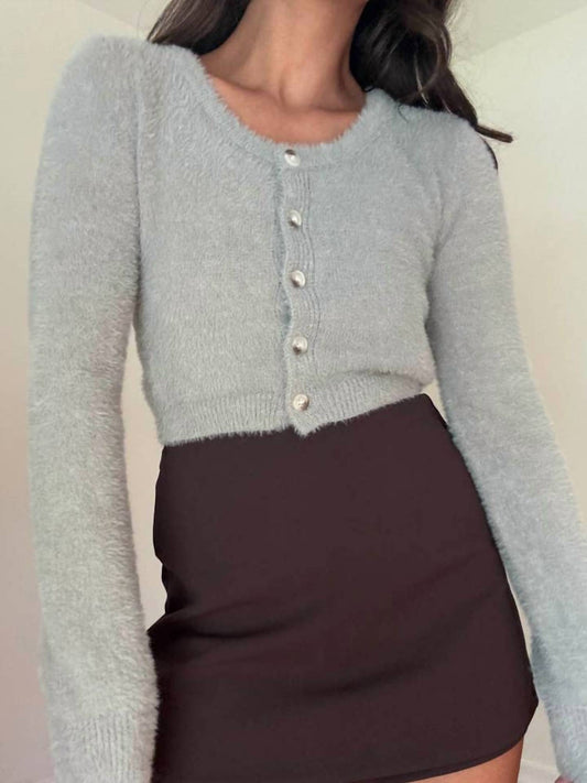 Salty - Knit Scoop Neck Cardigan