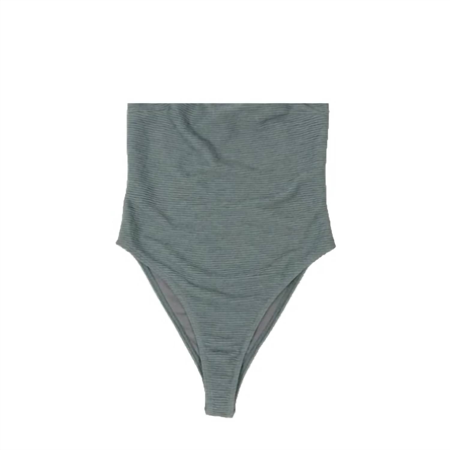 Rumer - Ribbed Bandeau Ultra High Legline Swimsuit