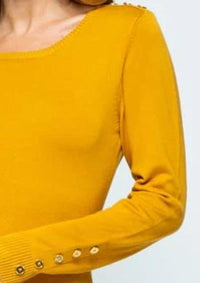 Cielo - Button Shoulder & Sleeve Sweater