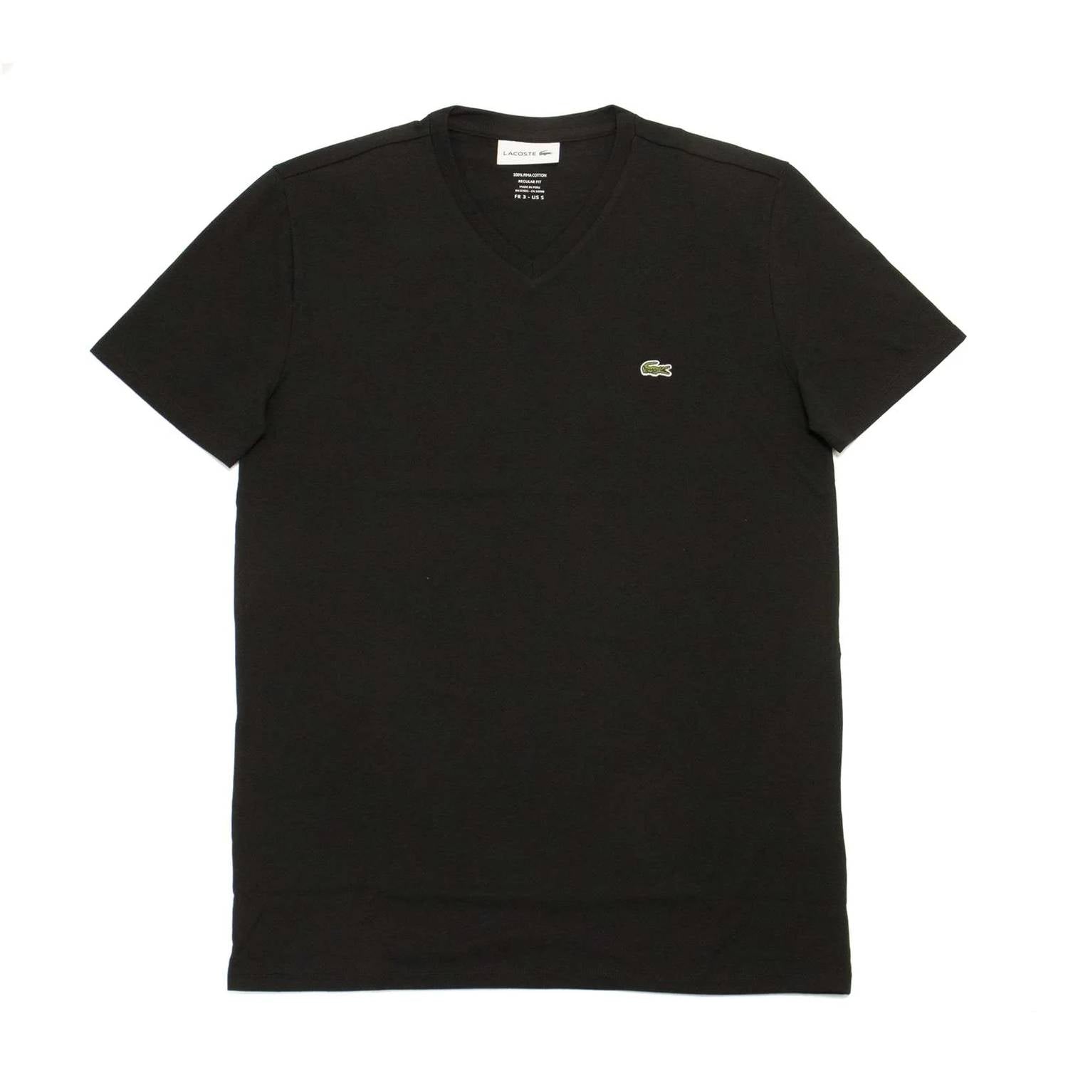 Lacoste - Men's Standard Short Sleeve Pima V-neck Tee