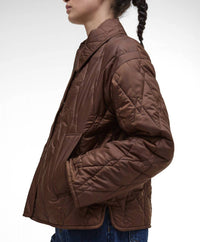 Barbour Bernadette Quilted Jacket in vicuna hessian tartan - women's jacket - view 4