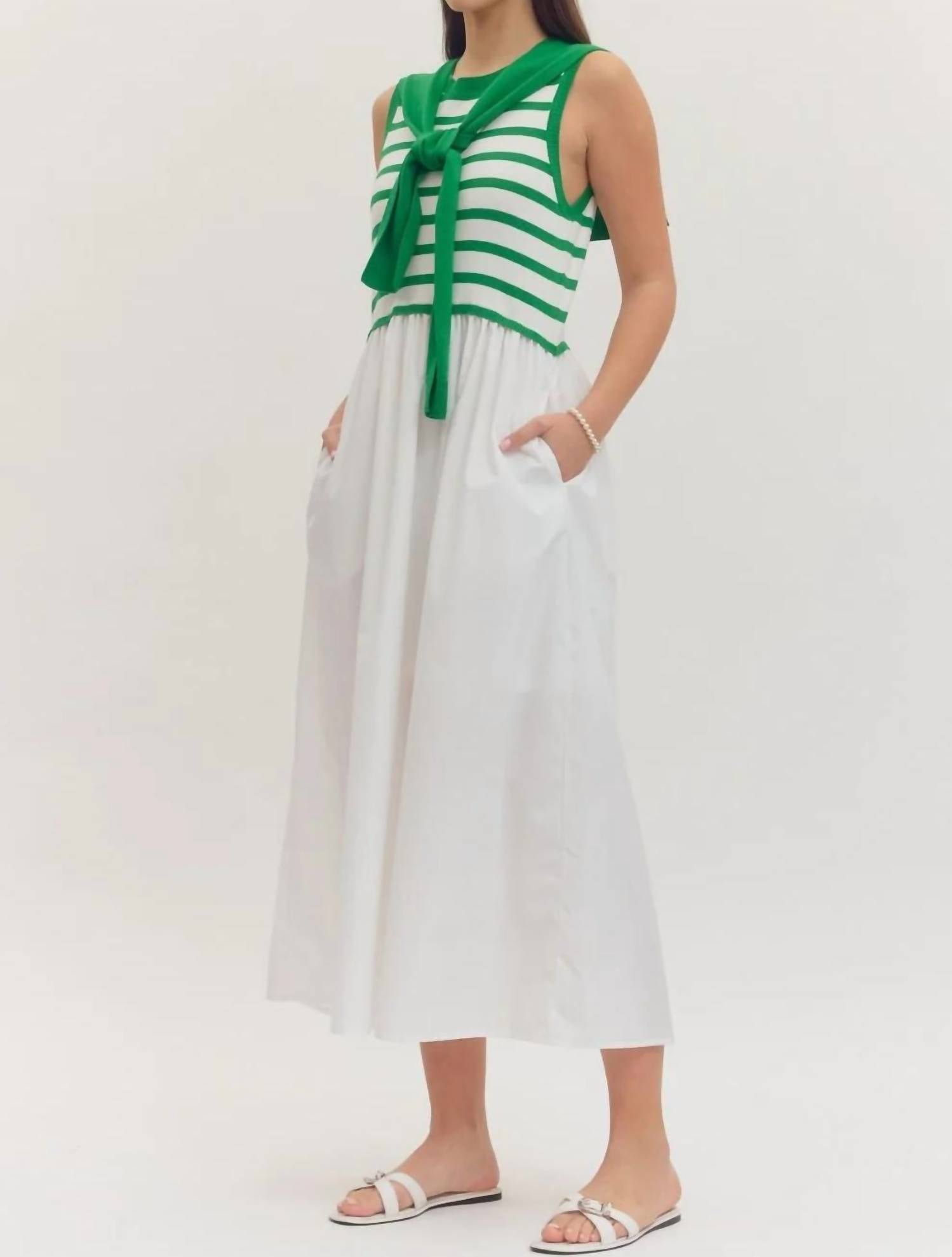 Entro - Augusta Poplin Over The Shoulder Dress