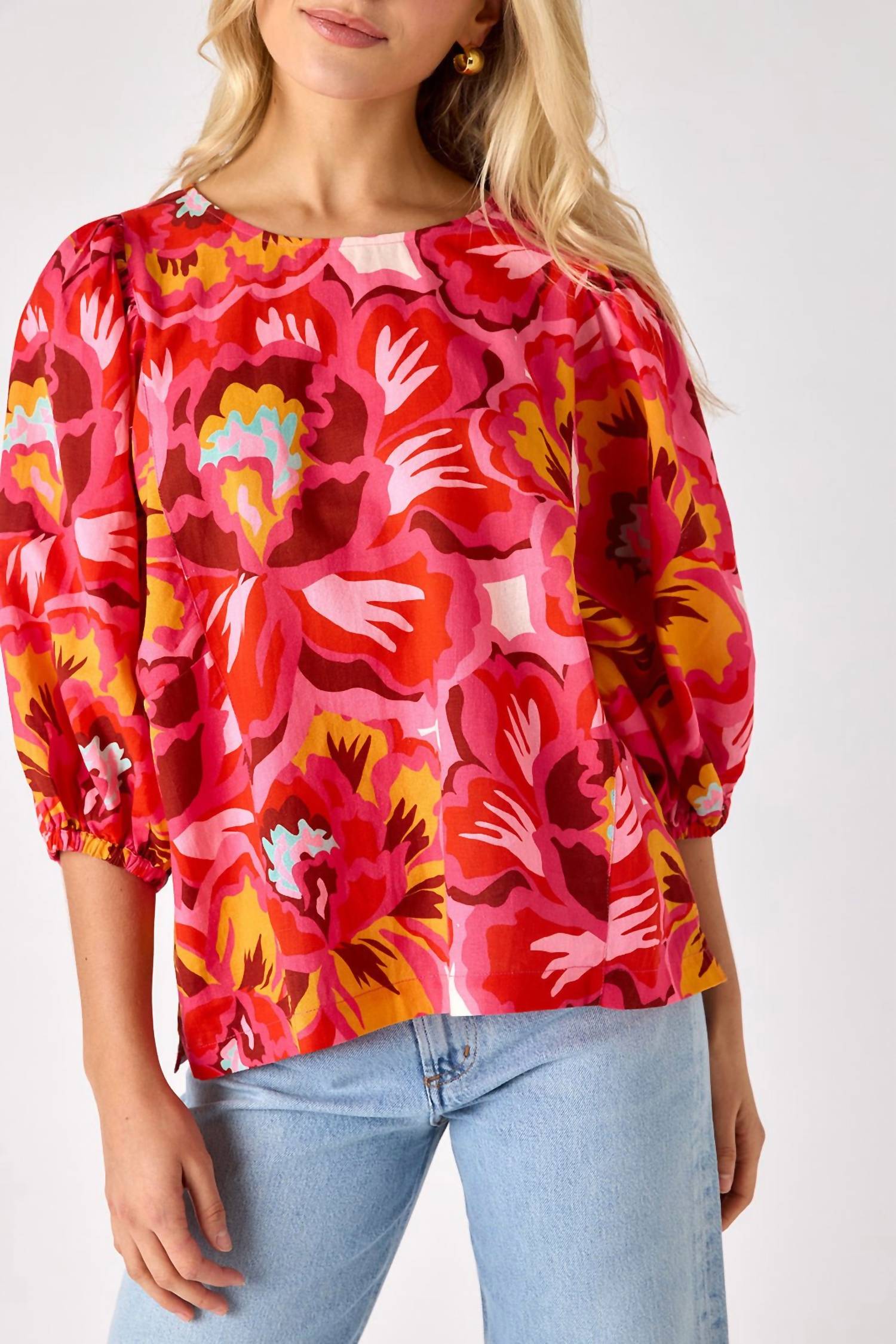 Crosby By Mollie Burch - Lottie Bold Balloon Sleeves Top
